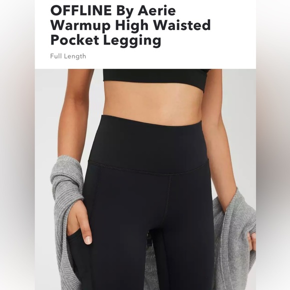 Fleece lined leggings by aerie with pockets - Picture 1 of 6